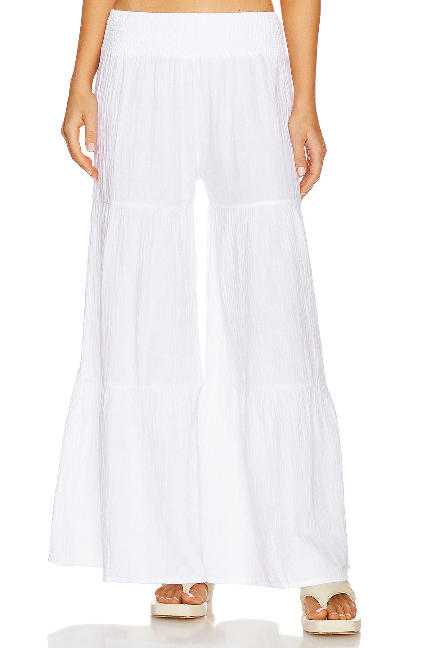 Bobi Gauze Top and Pillow Pants in White - Size XS