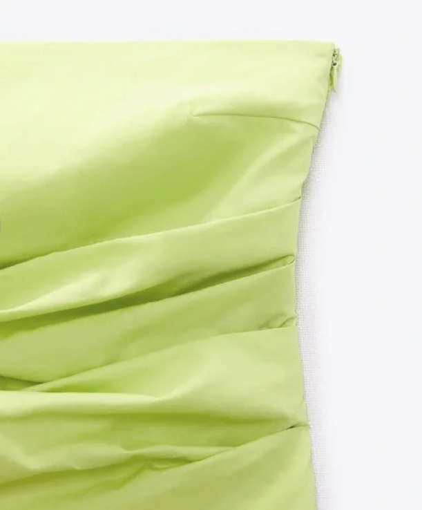 Zara Strapless Poplin Top