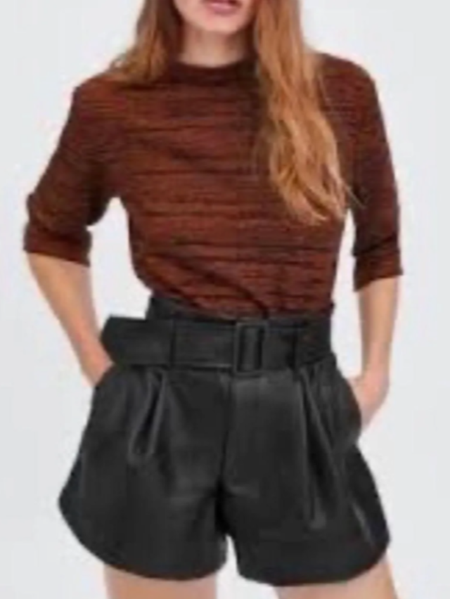 Zara Leather Shorts