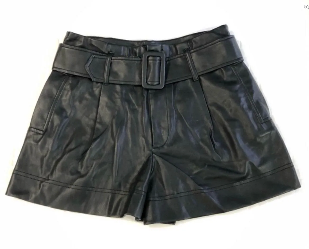 Zara Leather Shorts