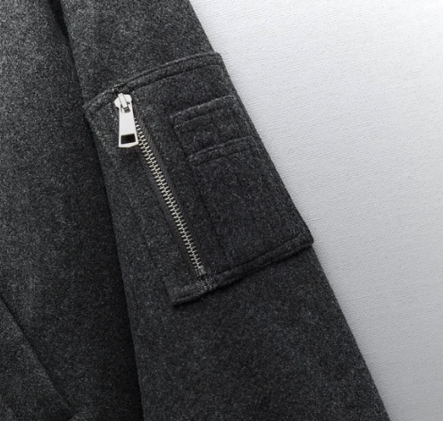 Zara ZW Collection Pocket Bomber Jacket in Gray - Size XS