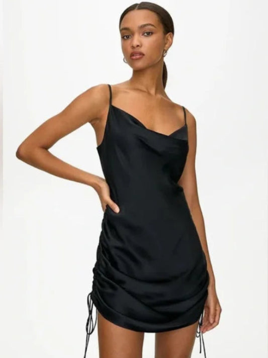 Wilfred Only Ruched Dress in Black - Size S