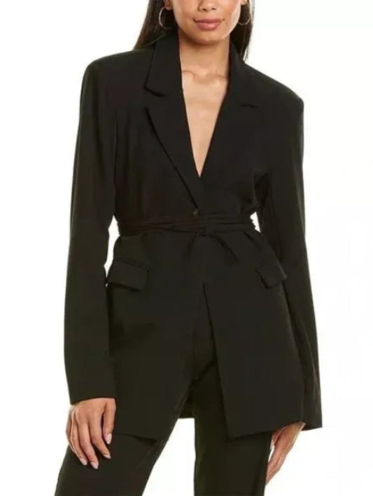 Danielle Bernstein / WeWoreWhat Cut Out Open Back Blazer in Black
