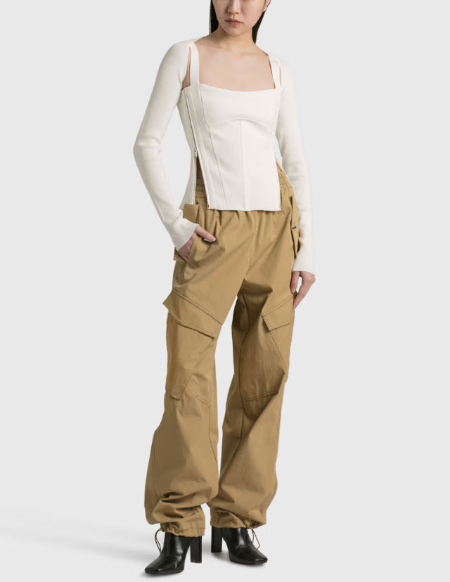 Dion Lee White Corset Top