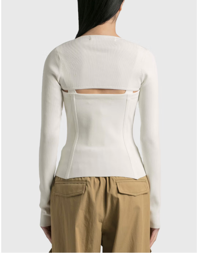 Dion Lee White Corset Top
