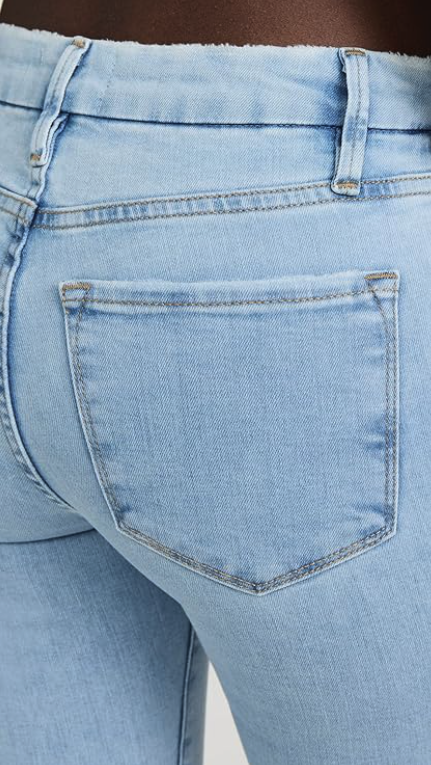 FRAME Le Cropped Mini Boot Mid-Rise Jeans Atwood Light Wash Raw Hem