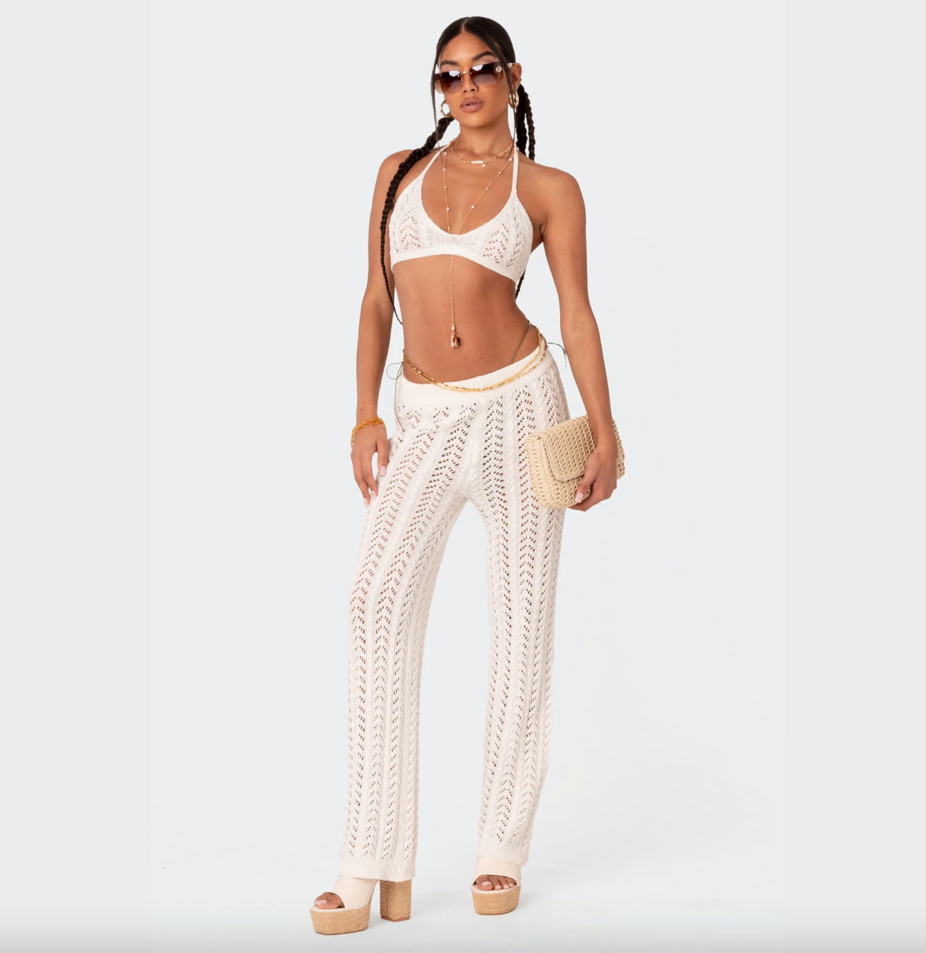 Edikted Crochet Pants