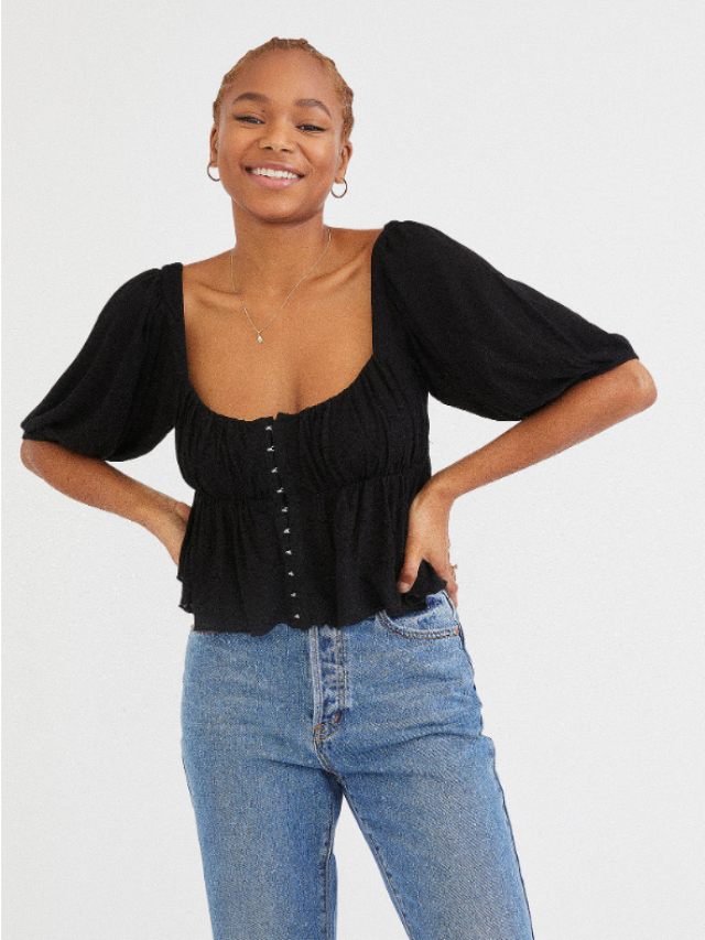 UO Lisabeth Half Sleeve Blouse

